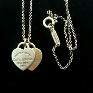 Tiffany & Co. 925 & 18k Mini Heart Tag Necklace